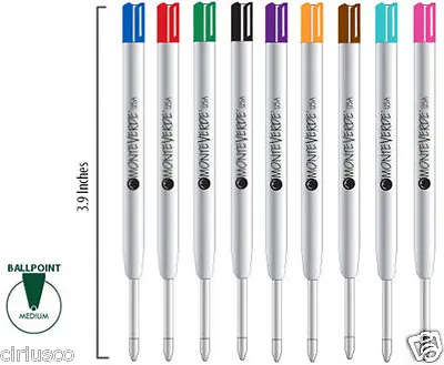 £30.08 • Buy Best Buy 9 PACK Multi Color Parker Style Monteverde Ballpoint Pen Refills