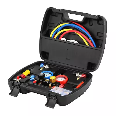 New Air Conditioning AC Diagnostic A/C Manifold Gauge Tool Kit Refrigeration Set • £41.94