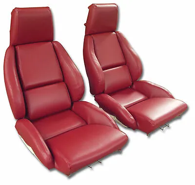 Corvette C4  Leather-Like  Std Seat Covers W/O Perf Inserts - Red 1986-1988 • $492.99