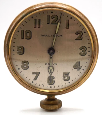 Vintage Waltham Premier 8 Days 1926 7 Jewels Size 37 Car Travel Clock- A1058 • $154.99