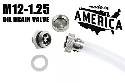 Compact Stainless Steel Quick Oil Drain Valve Plug - M12X1.25 Chevrolet | Toyota • $44.99