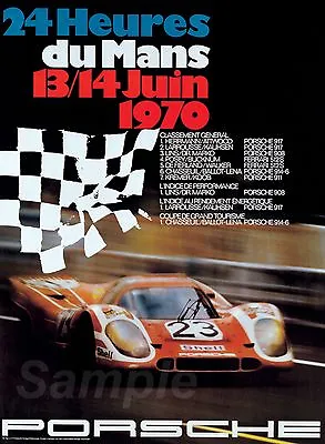 Lm02 Vintage Porsche Le Mans 1970 Racing A2 Poster Print • £10.98