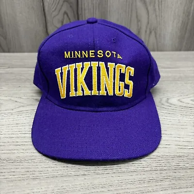 Vintage Minnesota Vikings Starter 100% Wool Cap Hat Snapback NFL Football READ • $59.99