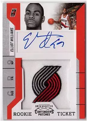 Elliot Williams 10-11 Panini Playoff Contenders AUTOGRAPH Auto Patch Blazers RC • $9.99