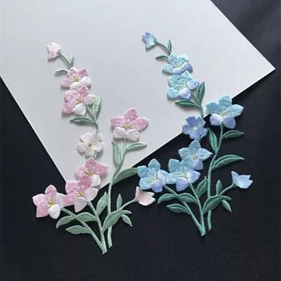 Iron On Flower Embroidered Patches Plum Blossom Clothes Patches  Sewing • $3.63