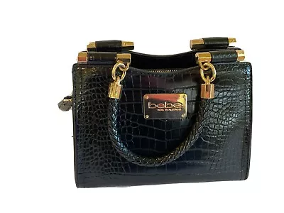 Bebe Natalie Micro Crossbody Shiny Crocodile Purse Handbag • $12