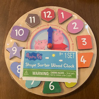 £8.85 • Buy Peppa Pig Shape Sorter Clock Puzzle (12 Piece) NEW