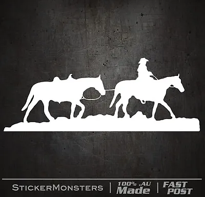 HORSE RIDING COWBOY COUNTRY Sticker Decal 320mmW Outback FLOAT 4X4 BNS TRAIL • $8.95
