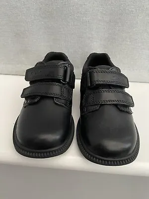 £16.99 • Buy Clarkes Boys Deaton Black  Infant Formal Schools Shoes Leather Size 7 F