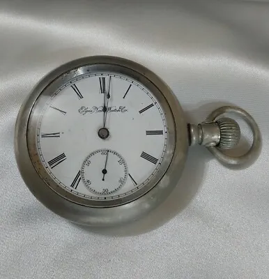 Vintage Elgin National Watch Co Silvertone Sidewinder Pocket Watch • $100