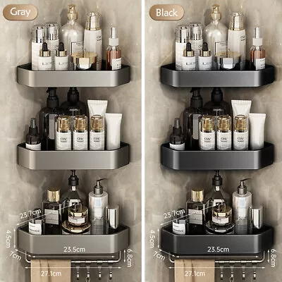 3PCS Self Adhesive Storage Kitchen Organiser Shower Shelf Rack Bathroom Caddy • $33.33