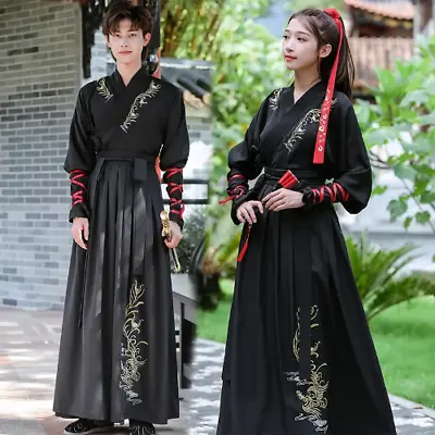 Traditional Hanfu Men Chinese Ancient Swordsman Cosply Costume Oriental Stage • £112.32