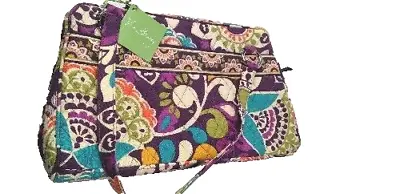 Vera Bradley Whitney Plum Crazy Purse Satchel Multicolor New With Tags $78.00 • $40