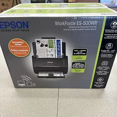 Epson WorkForce ES-500WR Wireless Duplex Sheetfed Document Scanner W/AC Adapter • $399.99