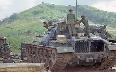 Vietnam War Photo  / M48 Patton Tank In Vietnam Firebase  COLOR Photo / 8303 • $6.99