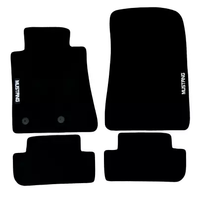 Car Floor Mats For Ford Mustang Velour Waterproof Black Carpet Rugs Auto Liners • $48.84