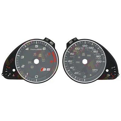 Gauge Face For Audi A5 S5 Magneti Marelli Instrument Cluster Grey 200MPH 300KM/H • $100