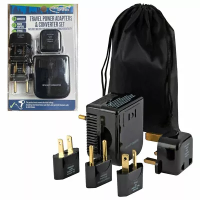 Travel Voltage Converter Adapter 1600W 4 Plugs 220 110V 1875 Watt International • $31.91