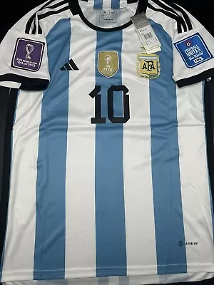 Argentina 2022 World Cup Adidas Jersey M 3 Stars #10 MESSI • $65