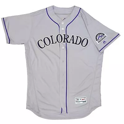 Mens MLB Colorado Rockies Authentic On Field Flex Base Jersey - Road Gray • $99.99