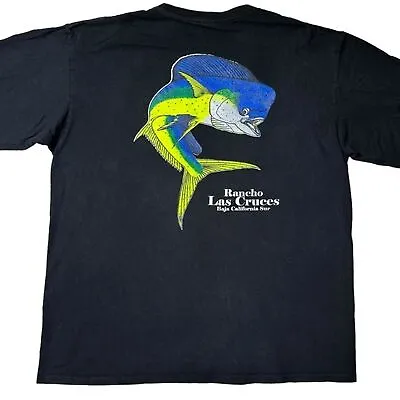 Rancho Las Cruces Baja CA Sur Graphic Pocket T-Shirt Black Unisex XL • $25