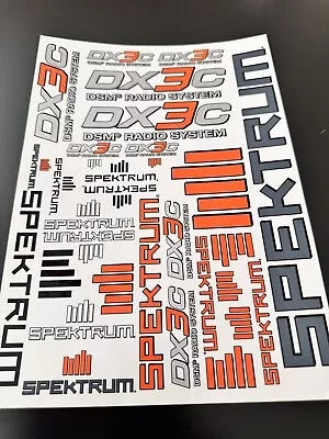 SPEKTRUM DX3C DECAL/STICKER SHEET Genuine RC Truck Car DSM • $18.99