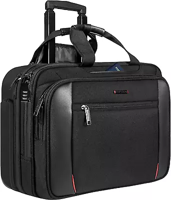 Rolling Laptop Bag 17.3 Inch Laptop Case Computer Bag For Men & Women Water Re • $152.08