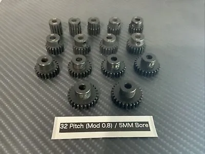 Mod .8 32P 5mm Steel Pinion Gear 12- 30T For 32 Pitch Spur Gear RC Car 5mm Motor • $1.99