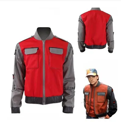 Marty Mcfly Back To Future Jacket Cosplay Costume Coat Jacket Outfit Halloween • $45.41