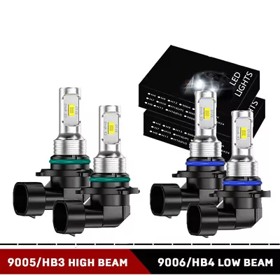 LED Headlight High Low 4x Bulbs Kit For GMC C/K 1500 Sierra Cab Pickup 1990-1999 • $23.74