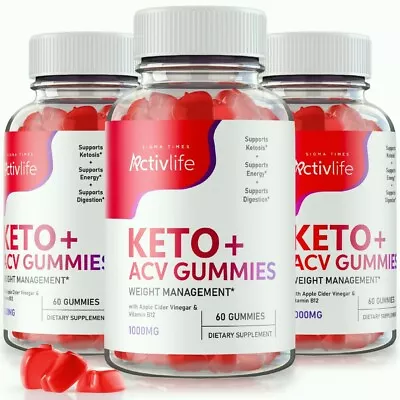 (3 Pack) ActivLife ACV Keto Gummies To Boost Weight Loss & Amplify Energy Levels • $39.95