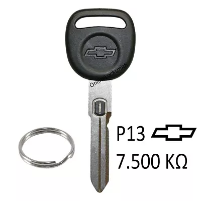 New Ignition VATS Key P13 Chevrolet Corvette 97-04 Resistor Key #13 598523 B82 • $28.56
