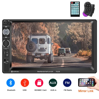 7  Double 2 DIN Head Unit Car Stereo MP5 Player Touch Screen BT Radio FM/USB/AUX • $48.89