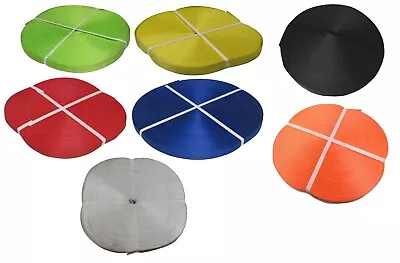 £59.99 • Buy Polyester Webbing Strap Tape Roll 100M (Tie Down Lashing Various Widths Colours)