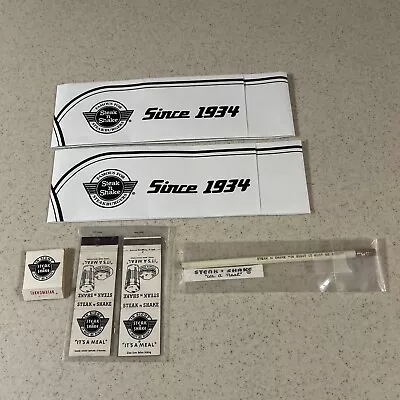 Steak N Shake Assorted Items Paper Hats / Matchbook Cover's / Pencil & Toothpick • $28