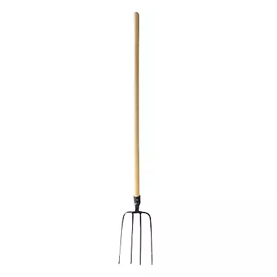 Manure Hay Muck Out 4 Prong Fork With Wood Handle Farm Horse Agricultural Straw • £14.99