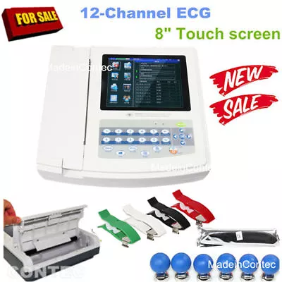 CONTEC US Digital 12-channel/lead Electrocardiograph ECG/EKG Machine+Printer • £549.62
