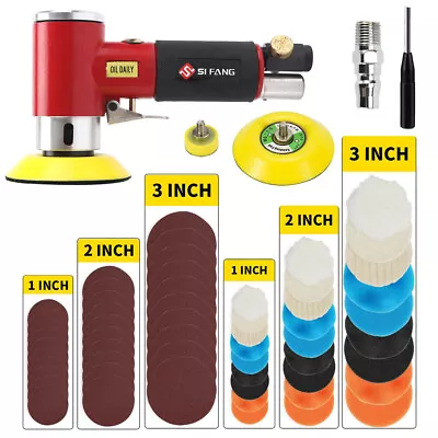 1 /2 /3  Mini Air Orbital Sander Dual Action Air Polisher For Car Body Work • $94.97