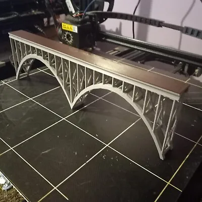 18 Inch N Scale Railroad Or Vehicle Truss Double Arch Bridge 3D Printed 1 Lane • $41.99