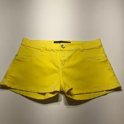 Marca Verox Jeans Shorts Womens Size 14 Yellow Denim Stretch Casual Shortie • $12.99