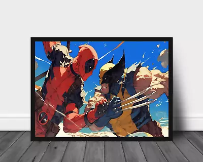 Deadpool Wolverine Marvel Comic Poster Print - No Frame • $17.99