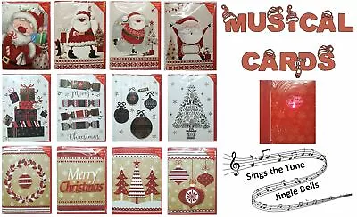 Musical Christmas Cards Light Up With Envelopes Premium Luxury Stationary Party • £2.89