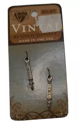 Vintaj Artisan Pewter Long Retangle Connectors For Jewerly Making • $5.50