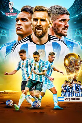 $9.95 • Buy Qatar 2022 World Cup Argentina Soccer Poster  12x18 Inches