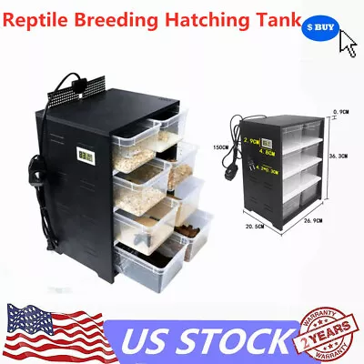 Large Reptile Enclosure Cage Lizard Pet Terrarium Tank Breeding Breeding Box • $65