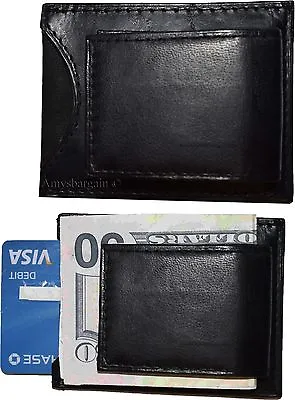 Lot Of 2 New Lambskin Leather Money Clip Magnetic Money Clip. Leather Case BNWT • $11.96