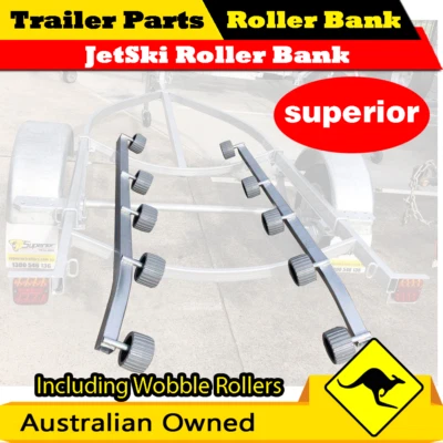 $300 • Buy Superior Roller Banks For Jet Ski Trailer X (Pair) - Including Wobble Rollers