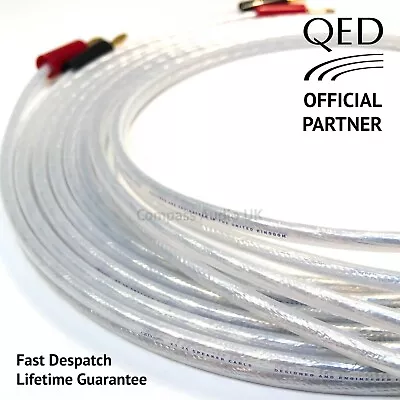 QED XT25 Performance Speaker Cable SINGLE With 4 X 4mm Gold Banana Plugs Fitted • £80.95