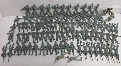 Group Lot Of 99 World War II WWII American Plastic Toy Soldiers 60mm Tall • $16.95