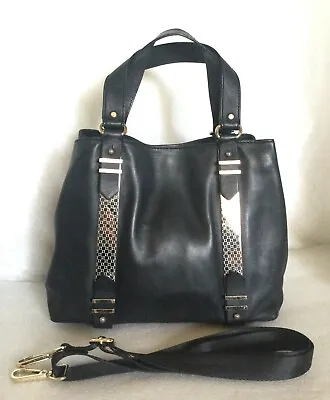 $129 • Buy OROTON Black Leather Tote/Cross Body/Shoulder Bag / Handbag